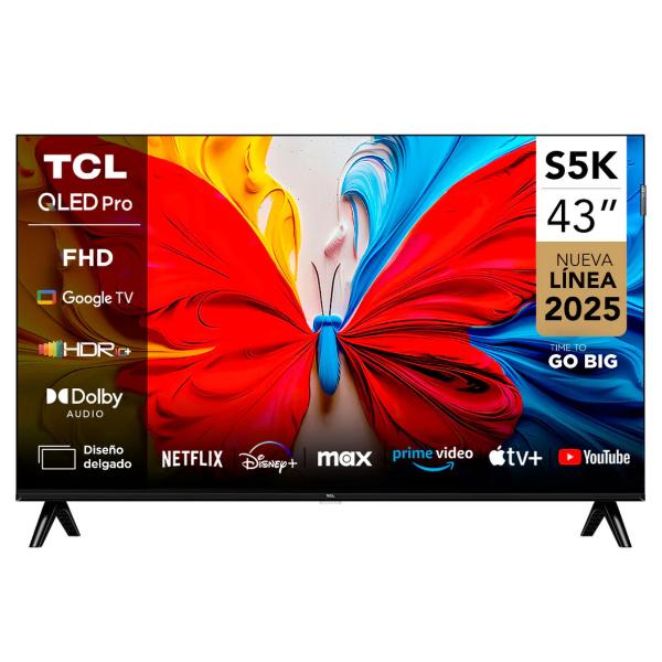 Televisor led TCL smart tv 43" google tv QLED 43s5k cbu