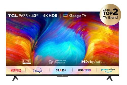 Televisor Led Tcl 43"  43P635CBU 4K HDR Google Tv
