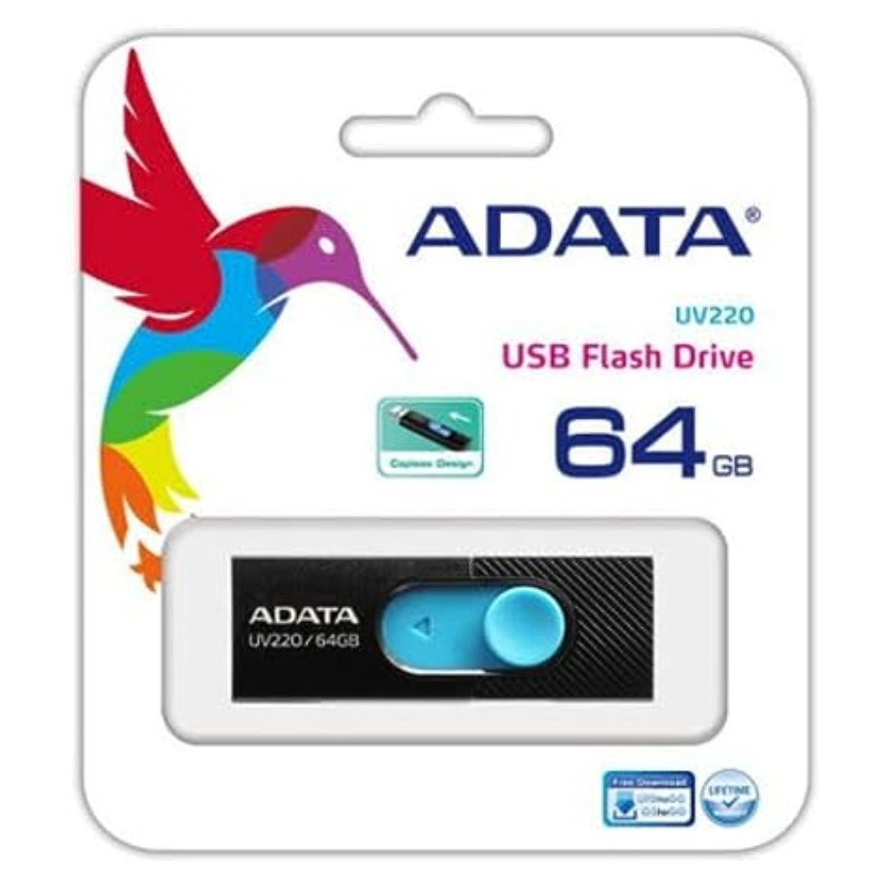 PENDRIVE ADATA UV220 64GB NEGRO/AZUL