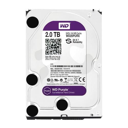 DISCO DURO PC SATA WESTER DIGITAL PURPLE 2TB 64MB 6GB/S