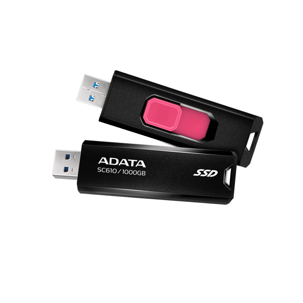 Disco duro externo ssd Adata 1000gb sc610-1000g-CBK negro/rojo