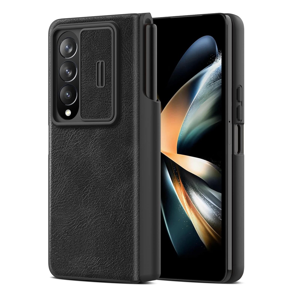 Estuche Protector Samsung Galaxy Z Fold4 Stading Cover Con Pen EF-OF93PCBEGWW Negro