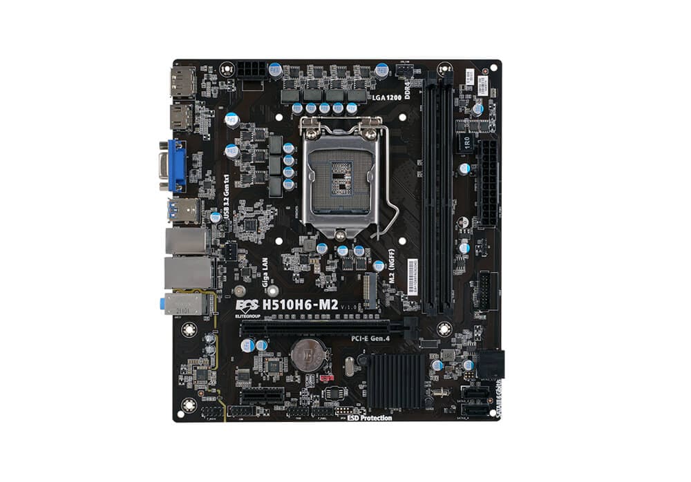 Mainboard ecs elite group H510H6-M2 dp/hdmi/vga/pci exp usb 3.2
