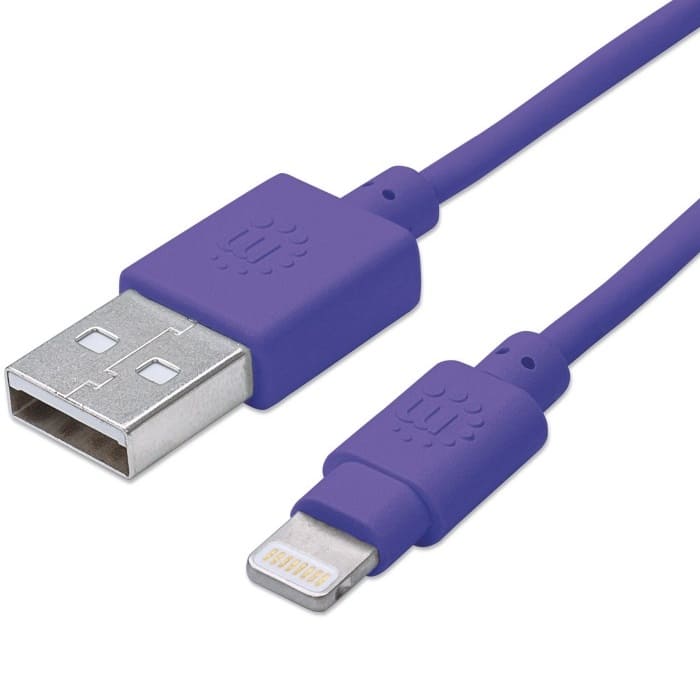 CABLE DE DATOS MANHATTAN USB A 8 PINES MORADO 394239