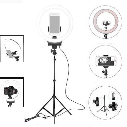 ARO DE LUZ 10" CON SOPORTE DE 26CM
