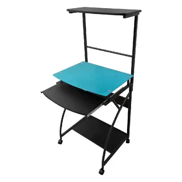 MESA PARA PC DE VIDRIO VANTEC DE 5 CM FG-1905A 60X44X128CM AZUL
