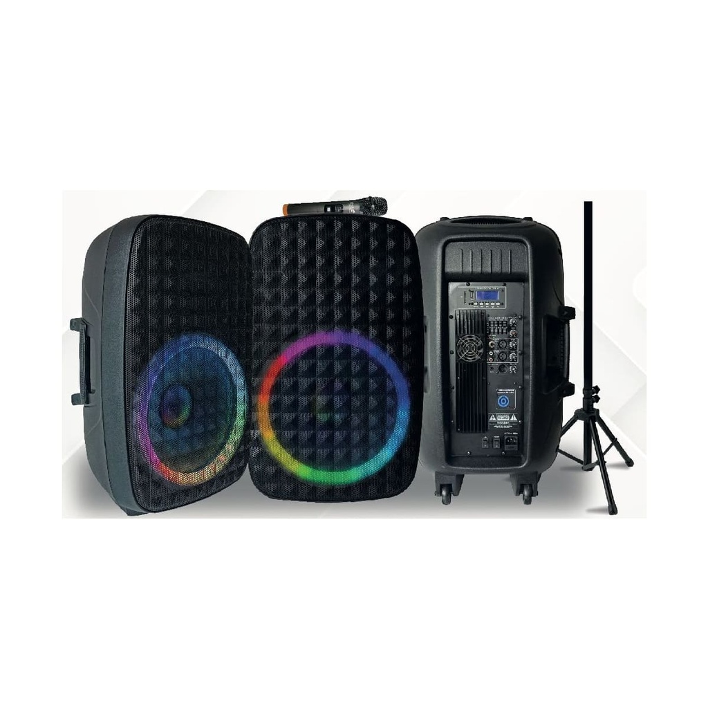 Parlante amplificado 15" woou woou w1904 +pedestal RE2421-PA01205
