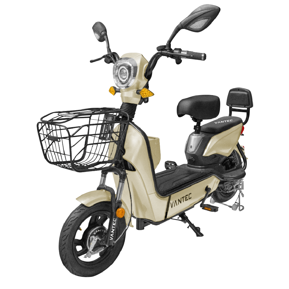 MOTOCICLETA ELECTRICA VANTEC ECORIDE DORADO ST-15 350W