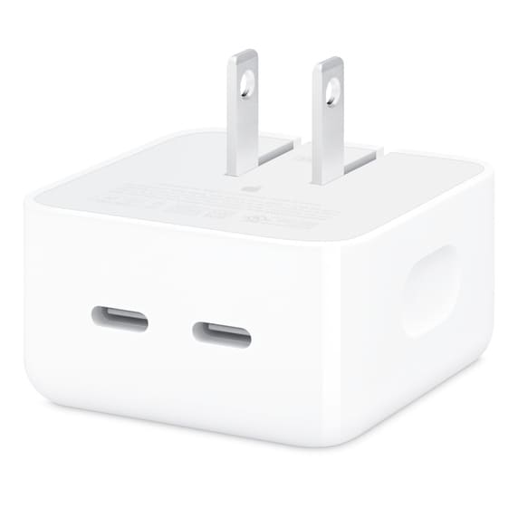 Cargador de pared iph 14 usb-c+c 35w