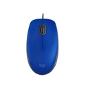 Mouse logitech alámbrico m110 usb azul